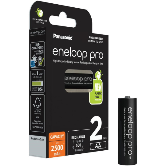 PANASONIC HR6 AA 3HCDE/2BE ENELOOP PRO N, 2500 mAh (Blistr 2ks)