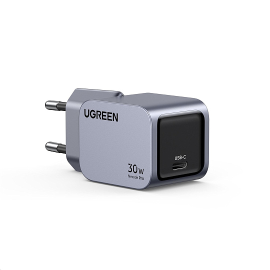 UGREEN síťová rychlonabíječka Nexode Pro 30W 1-Port USB-C, GaN, stříbrná UGREEN síťová rychlonabíječka Nexode Pro 30W 1-Port USB-C, GaN, stříbrná
