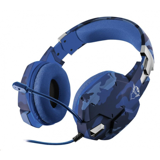 Trust sluchátka s mikrofonem GXT 322B Carus Gaming Headset pro PS4 a PS5 - camo blue