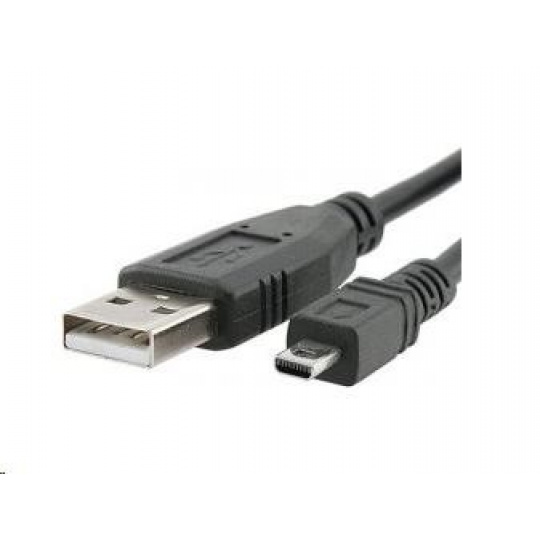 Kábel USB PREMIUMCORD 2.0 A-B mini, 8 pinov, 2 m Sanyo, Panasonic LUMIX