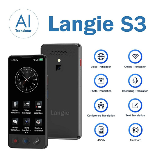 BAZAR - LANGIE S3 - kapesní překladač - Rozbaleno (Komplet) BAZAR - LANGIE S3 - kapesní překladač - Rozbaleno (Komplet)