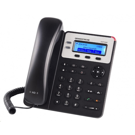 Grandstream GXP1625 [VoIP telefón - 2x SIP účet, HD audio, 3 programy.tlačidlá, prepínač 2xLAN 10/100Mbps, PoE]