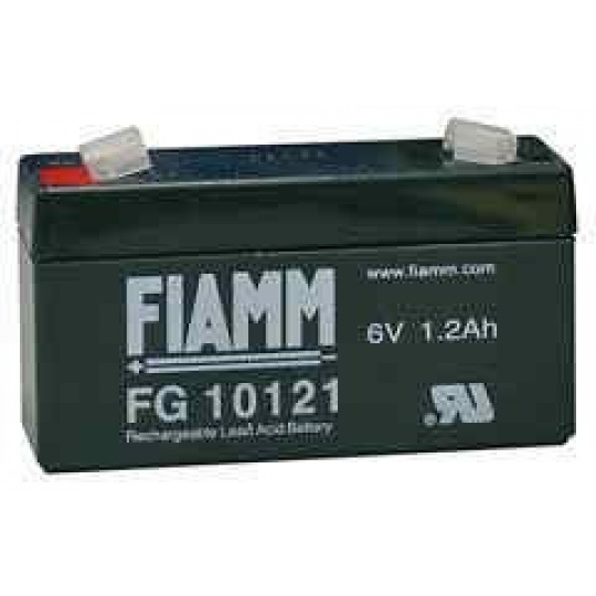 Batéria - Fiamm FG10121 (6V/1,2Ah - Faston 187), životnosť 5 rokov