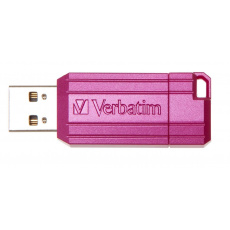 VERBATIM Flash disk 16 GB Hi-Speed Store 'n' Go, Pinstripe, USB 2.0, Horúco ružová