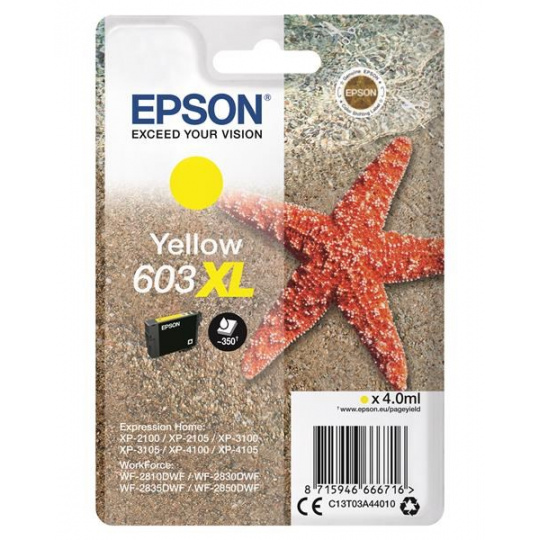 Atramentová tyčinka EPSON Singlepack "Starfish" Yellow 603XL