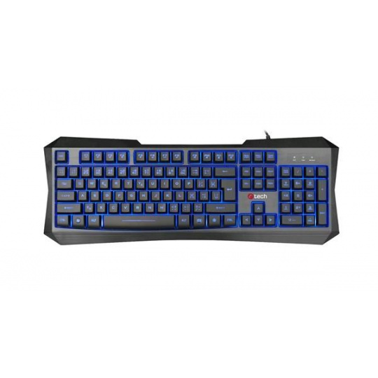 C-TECH klávesnice herní Nereus (GKB-13), CZ/SK, 3 barvy podsvícení, USB
