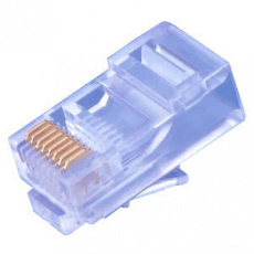 Konektor UTP RJ45 (8p8c), Cat5E, 30µm, licna(lanko) - 100 ks