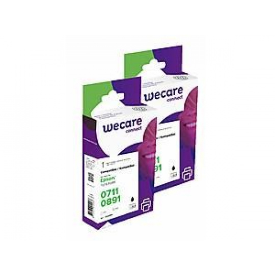 WECARE Armor kazeta pre EPSON Stylus D78/ DX4000 (T071140), sada čierna, 2x9ml