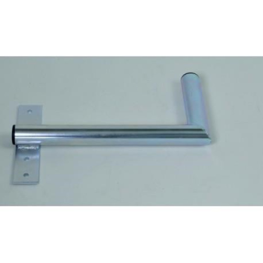 Držák antény na zeď u okna s pásem, levé uchycení, galvanický zinek, délka 40cm Držák antény na zeď u okna s pásem, levé uchycení, galvanický zinek, délka 40cm