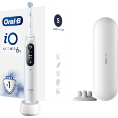 Oral-B iO Series 6 elektrický zubní kartáček, 5 režimů, časovač, tlakový senzor, mobilní aplikace, bílá