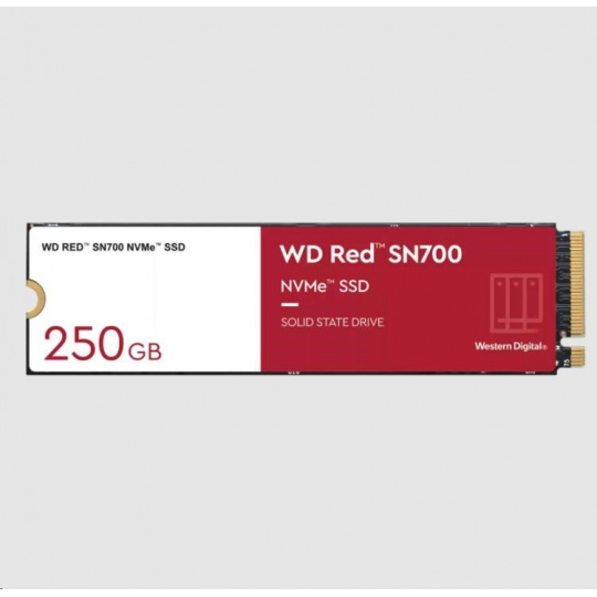 WD RED NVMe SSD 250GB PCIe SN700, Geb3 8GB/s, (R:3100/W:1600 MB/s) TBW 500