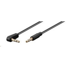 PREMIUMCORD kábel Jack 3,5 mm - 3,5 mm konektor 90° M/M 0,5 m