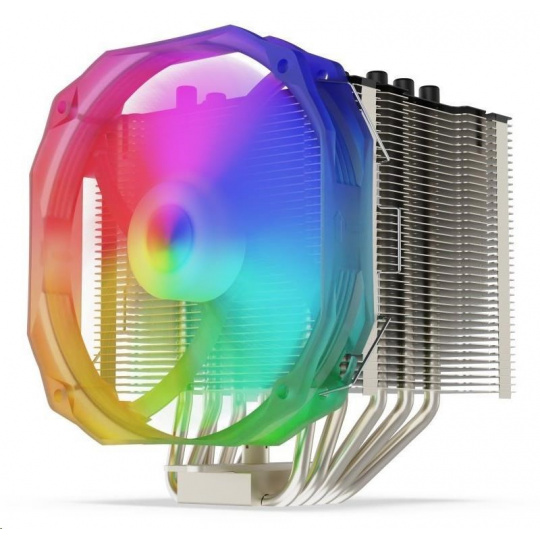 SilentiumPC chladič CPU Fortis 3 EVO ARGB HE1425, ultratichý, 140mm fan, 5 heatpipes, ARGB, PWM, pro Intel i AMD