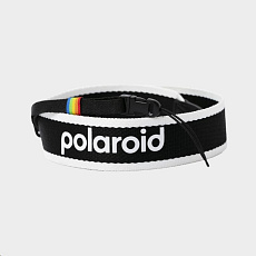 Polaroid Camera Strap Flat Black & White Polaroid Camera Strap Flat Black & White
