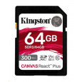 Kingston 64GB Canvas React Plus SDHC UHS-II 300R/260W U3 V90 pre Full HD/4K/8K