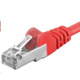 PREMIUMCORD Patch kábel CAT6a S-FTP, RJ45-RJ45, AWG 26/7 7m červený