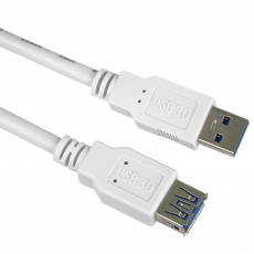 Predlžovací kábel USB PremiumCord 3.0 Super rýchly 5Gbps A-A, MF, 9pin, 5m, biely