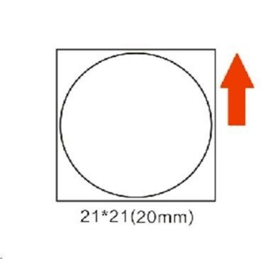 Niimbot štítky R 21x21mm 300ks RoundB pro B21, B21S, B3S, B1