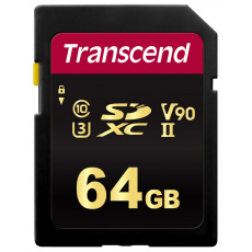 Karta TRANSCEND SDXC 64GB 700S, UHS-II U3 Class 10 (R:285/W:180 MB/s)