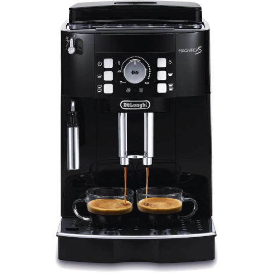 DeLonghi ECAM 21.117.B automatický kávovar, 15 bar, vestavěný mlýnek, dva šálky najednou, tryska na páru, černý