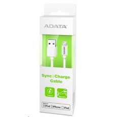 ADATA Sync & Charge Lightning kábel - USB A 2.0, 100 cm, plast, biela