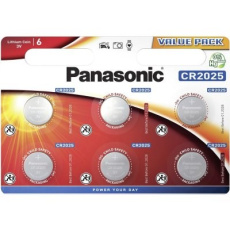 PANASONIC Lithiová baterie (knoflíková) CR-2025EL/6BP 3V (Blistr 6ks)