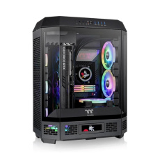 THERMAL TAKE Case The Tower 600, ATX, Průhledná bočnice, 2x 140mm Fan, černá