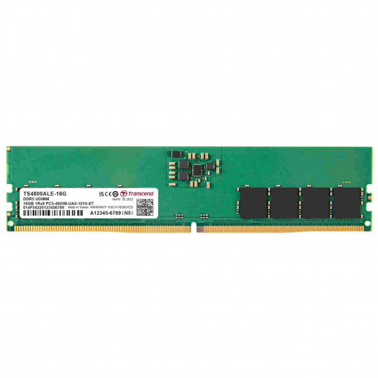 DDR5 8GB 4800MHz TRANSCEND 1Rx16 1Gx16 CL40 DIMM 1.1V