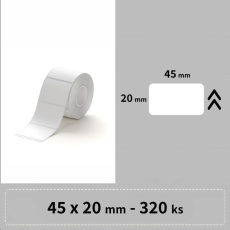 Niimbot štítky R 45x20mm 320ks Bílé pro B21, B21S, B3, B1S