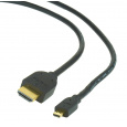 GEMBIRD CABLEXPERT HDMI-HDMI micro kábel 3 m, 1.3, M/M tienené, pozlátené kontakty, čierne