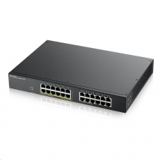 Zyxel GS1900-24EP 24-portový gigabitový inteligentný riadený PoE prepínač, 24x gigabitový RJ45 (12x PoE), rozpočet PoE 130W