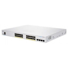 Cisco switch CBS350-24P-4X-EU (24xGbE,4xSFP+,24xPoE+,195W,fanless)