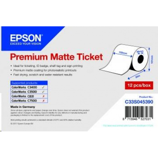 Epson Potvrdenie o prijatí / poukážka v rolke (nekonečná), normálny papier, 102 mm
