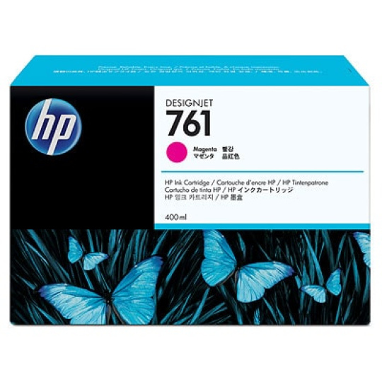 HP 761 Magenta DJ Ink Cart, 400 ml, CM993A