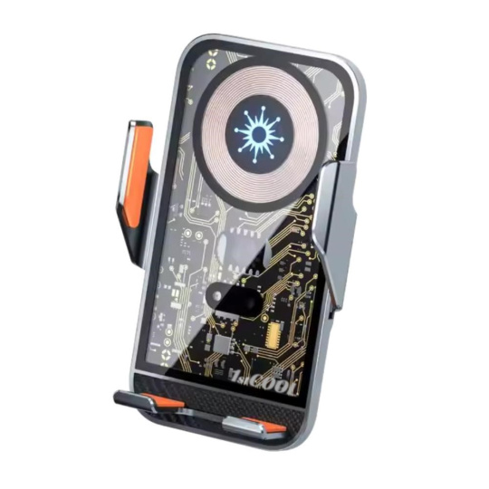 1stCOOL bezdrátová QI nabíječka 15W, do auta, MagSafe, USB-C, černá