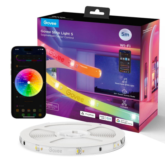 Govee WiFi RGBICW Smart PRO LED pásek 5m MATTER - extra odolný