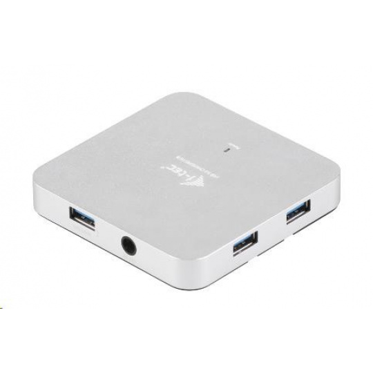 iTec USB 3.0 Rozbočovač 4-portový kovový s napájacím adaptérom