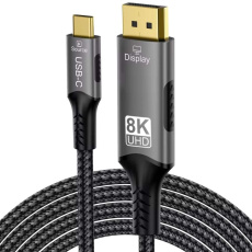 PremiumCord kabel USB-C na DisplayPort DP1.4 8K@60Hz a 4k@120Hz 2m PremiumCord kabel USB-C na DisplayPort DP1.4 8K@60Hz a 4k@120Hz 2m