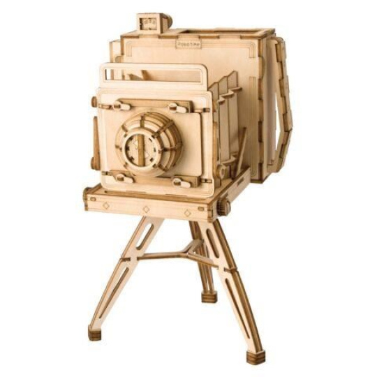 RoboTime dřevěné 3D puzzle Historický fotoaparát RoboTime dřevěné 3D puzzle Historický fotoaparát