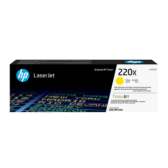 HP 220X Yellow Original LaserJet Toner Cartridge (5,500 pages)