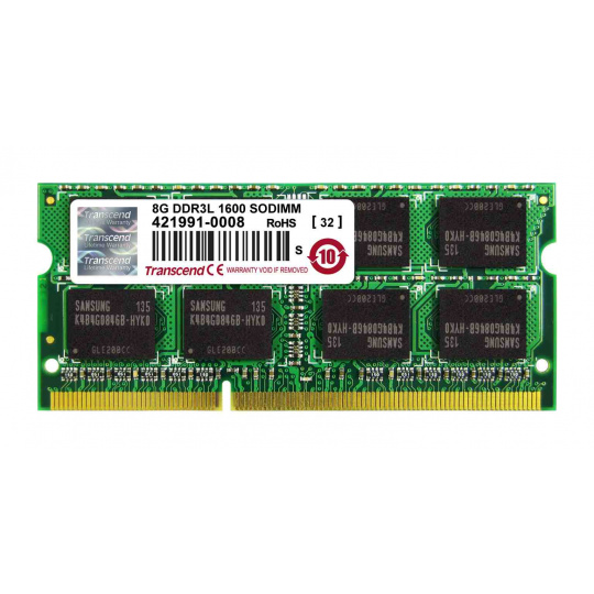 SODIMM DDR3L 8GB 1600MHz TRANSCEND 2Rx8 CL11