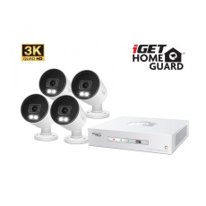 iGET HOMEGUARD HGDVK83304 - CCTV kamerový systém 3K DVR 8CH + 4x kamera s LED a zvukem