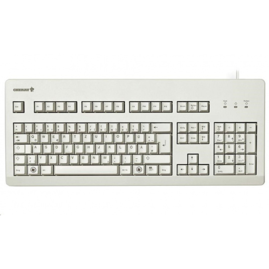 CHERRY klávesnice G80-3000 BLACK SWITCH, USB, EU, šedá