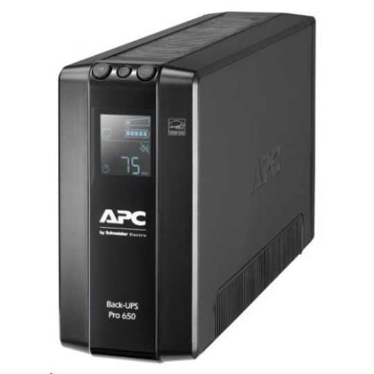 APC Back UPS Pro BR 650VA, 6 výstupov, AVR, LCD rozhranie (390W)