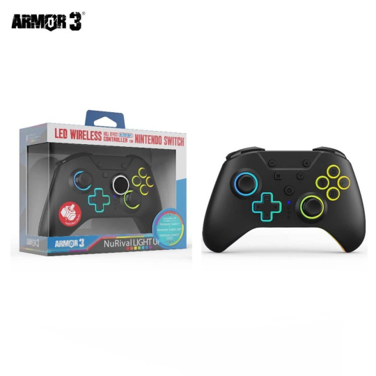 Hyperkin "NuRival" Wireless Hall Effect Stick Game Controller For N. Switch® OLED Model/N. Switch® (Black) - Armor3