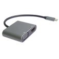 PremiumCord MST adaptér USB-C na HDMI + VGA, rozlišení 4K a FULL HD 1080p