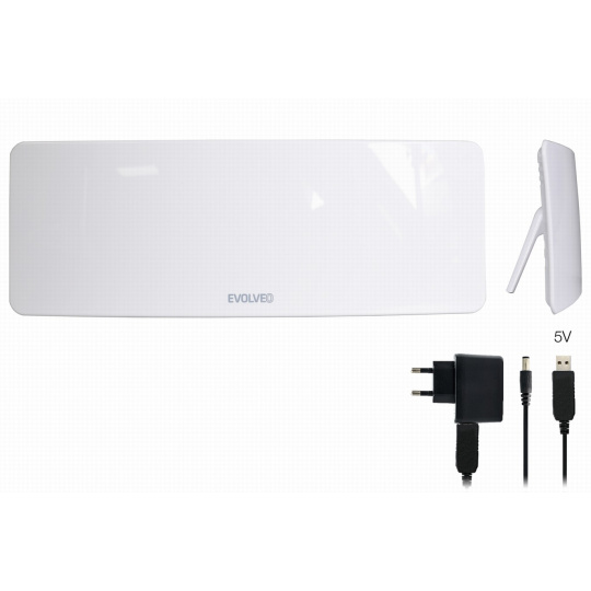 EVOLVEO Xany 1, 230/5V, aktivní pokojová anténa DAB+/DVB-T2,  filtr LTE,4G,5G