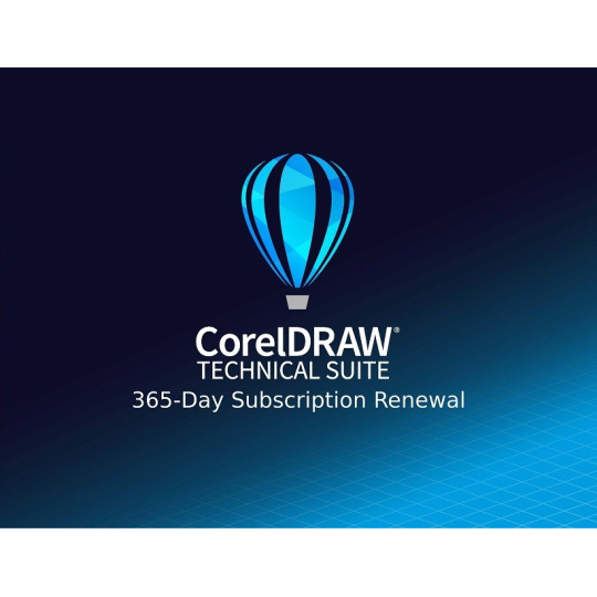 365 Dni obnovenia licencie na balík CorelDRAW Technical Suite Education (Single) EN/DE/FR/ES/BR/IT/CZ/PL/NL