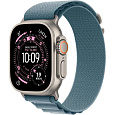 Apple Watch Ultra 3 GPS + Cellular 49mm Natural Titanium Case with Light Blue Alpine Loop - Medium