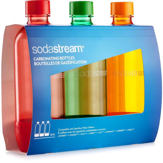 SODASTREAM lahev TriPack 1l ORANGE/RED/GREEN